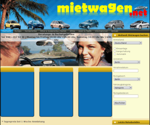 ferienautos.info: Mietwagen.net - Weltweit super günstig Autos mieten || preiswerte Mietwagen, alle Vermieter, günstig mieten, weltweit Autos, z.B. mallorca, USA, teneriffa, spanien und viele mehr im kostenlosen Preisvergleich. Autovermietung Übersicht
Mietwagen.net - Weltweit super günstig Autos mieten || preiswerte Mietwagen, alle Vermieter, günstig mieten, weltweit Autos, z.B. mallorca, USA, teneriffa, spanien und viele mehr im kostenlosen Preisvergleich