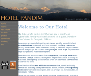 hotelpandim.com: Guest House in Gangtok, Sikkim, Sikkim Guest House, Gangtok Guest House,Guest House in Sikkim, Guest House in Gangtok, Hotel in Gangtok, Gangtok Hotel, Sikkim Hotel, hotel in Sikkim
Guest House in Gangtok, Sikkim, Sikkim Guest House, Gangtok Guest House,Guest House in Sikkim, Guest House in Gangtok, Hotel in Gangtok, Gangtok Hotel, Sikkim Hotel, hotel in Sikkim, Family Run Hotel,bamboo-lined Street,Mountain Views, Roof Top Restaurant, Longer Trem Stays, Ridge Park, Royal Palace, Royal Gumpa, Free Wifi Internet Connection, Parking facilities.