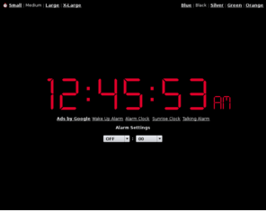 clock2d.net: Online Alarm Clock
Online Alarm Clock - Free internet alarm clock displaying your computer time.