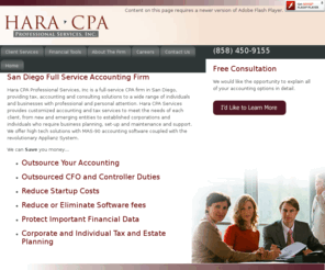 haracpaservices.com: San Diego Accounting - Hara CPA Professional Services, Inc. - Sandra Hara
Full services accounting services in San DIego and Los Angeles - Sandra Hara