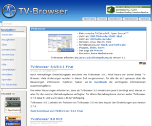 tv-browser.org: TV-Browser.org
Joomla! - dynamische Portal-Engine und Content-Management-System