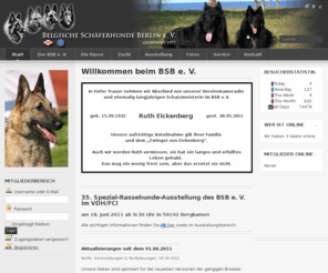 bsbev.biz: Willkommen beim BSB e. V.
Rassezuchtverein für Belgische Schäferhunde - Groenendael, Tervueren, Malinois, Laekenois