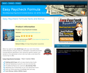 easypaycheckformula.net: I Tried Easy Paycheck Formula! Read My Story to Get The Facts
In our exclusive review, we've revealed the facts behind Easy Paycheck Formula. Don't even think about trying it out without reading this!