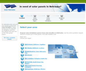 nebraska-solar.com: nebraska-solar.com - Nebraska | Compare solar installers. Nebraska. | Nebraska |
nebraska-solar.com Nebraska (NE) Find solar panels installers in Nebraska. Request quotes for free with no obligation. Compare prices and save money!