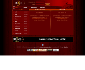rune.hu: RUNE - online internetes stratégiai játék
Rune online internetes stratégiai játék