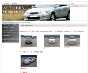 autoben.net: Autoben - Trenutna ponuda
Autoben.net - prodaja i servis rabljenih vozila