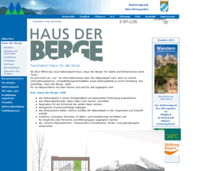 haus-der-berge.info: Haus der Berge - Internetangebot Nationalparkverwaltung Berchtesgaden
Informationen über das Haus der Berge