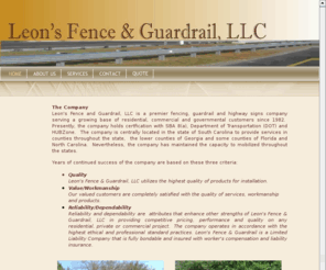 leonsfenceandguardrail.net: Leon's Fence & Guardrail, LLC - Home
fencing,guardrail,subcontractor, 