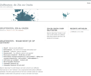 opgelet.net: Opgelet.net - Zin & Onzin over Zelftesten
Opgelet.net - Zin & Onzin over Zelftesten