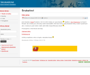 srubarovi.info: Šrubařovi
David a Daniela Šrubařovi