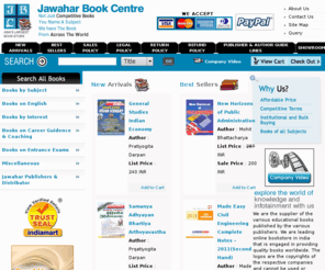 jawahar-book-centre.com: Online Bookstore,Online Textbook Store,Indian Bookstore,Textbook Store,Bookstore In India
Jawahar Book Centre Centre - Leading online bookstore, online textbook store, indian bookstore, textbook store, bookstore in india, find bookstore in india, online biggest bookstore, book store india, book stores in india, find bookstore in india, indian online textbook store, books showroom in delhi, online bookstore in india, online book shop, bookstores delhi, online book centre, online books shopping.