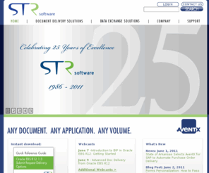 strsoftware.com: STR Software - Document Delivery and Data Exchange Software for ERPs
STR Software develops automated fax, email, print, and data exchange software directly integrated within Oracle EBS, SAP and other ERP systems. Reseller of FAXCOM fax server and desktop fax and FoIP software.