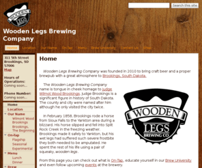 woodenlegsbrewing.com: Wooden Legs Brewing Company
Homepage for Wooden Legs Brewing Company. A brewpub located in Brookings, South Dakota.