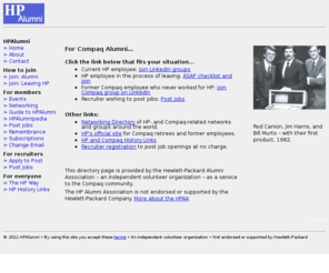 compaqalumni.com: Compaq Alumni
Hewlett-Packard Alumni Association