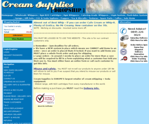 creamsupplies-ds.co.uk: Welcome to Cream Supplies - DROP SHIP
Whipped Cream Supplies