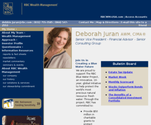 deborahjuran.com: Deborah Juran - RBC Wealth Management - Salinas, CA
Deborah Juran is a RBC Wealth Management financial advisor in Salinas, CA