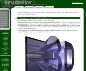 gpureview.biz: Video Card Reviews and Specifications - Welcome To GPUReview.com! - GPUReview.com
