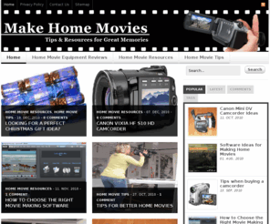 makehomemovies.org: Make Home Movies ~ Tips and Resources for making quality home movies
Makehomemovies.org is a web site created for the family member looking to make quality home movies. We offer tips and resources for shooting the video and editing the video.