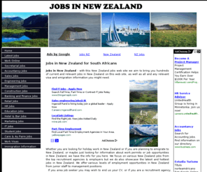 newzealandjobs.co.za: Jobs in New Zealand | Career | Work in New Zealand | Job Vacancies | 
Recuitment in New Zealand
Search through the vast list of jobs available in in New Zealand, offering opportunities for South African job seekers and people seeking visa and emigration services in order to get jobs in New Zealand or to emigrate to New Zealand