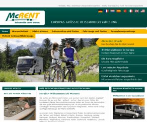 mcrenti.info: Reisemobilvermietung, Wohnmobil mieten, Wohnmobilvermietung – McRent
McRent - Ihr Spezialist für Wohnmobile mieten in Deutschland. Ob in Berlin, Bremen, Hamburg, München, Düsseldorf, Dortmund, Stuttgart, Leipzig und vielen weiteren Orten in Deutschland. Bei uns finden Sie Ihr Wunschfahrzeug!