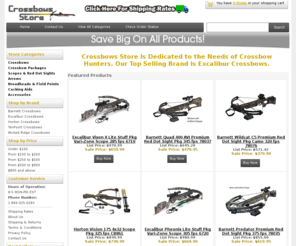 crossbows-store.com: Crossbows Store
Mega Crossbows Sale - Save up to 35% on Barnett Crossbows, Excalibur Crossbows, Horton Crossbows, TenPoint Crossbows - Secure Shopping - Friendly Customer Support - Fast Delivery - Your Satisfaction is Guaranteed