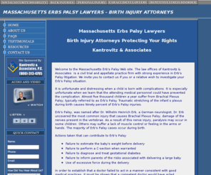 massachusetts-erbs-palsy-lawyers.com: Massachusetts Erbs Palsy Lawyers, Brachial Plexus Birth Injury Attorneys, Vertebra Damage
Massachusetts Erbs Palsy Lawyers, Brachial Plexus Birth Injury Attorneys, Vertebra Damage, Medical Malpractice Attorneys, Doctor - Professional Negligence