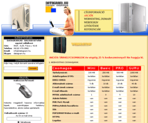 datagram.hu: ::: DATAGRAM.HU ::  Webtárhelyek garanciával
Webtárhelyek akcióban a készlet erejéig! Webtárhely már évi bruttó 3.000 Ft-tól!
