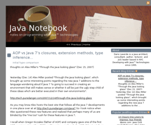 javanotebook.com: Java Notebook
Java Notebook