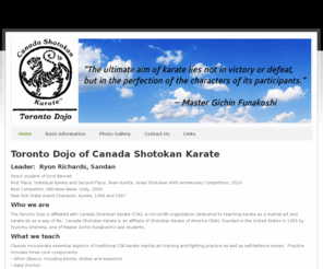 torontoshotokan.com: Toronto Dojo of Canada Shotokan Karate - Home
Canada Shotokan Karate Toronto Ontario Dojo