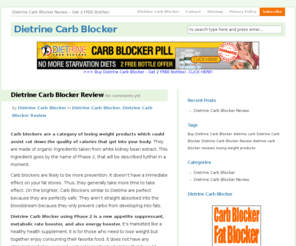 dietrinecarbblocker.net: Buy Dietrine Carb Blocker Reviews | GET 2 FREE BOTTLES!
Dietrine Carb Blocker Lose Weight No More Starvation Diets! Dietrine Carb Blocker is 100% natural with no known side effects and contains 100% of the genuine Phase 2 Starch Neutralizer.