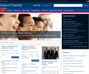 selectcharity.com: Welcome to SelectCharity.com
SelectCharity is the leading website for information on charities, volunteering, not for profit and foundations.