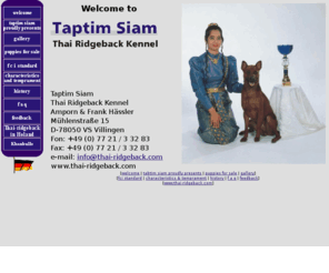 thai-ridgeback.com: Taptim Siam - Thai Ridgeback Kennel
