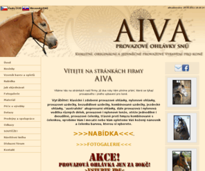 aiva-shop.com: Úvod | AIVA-SHOP... provazové ohlávky snů
AIVA SHOP - provazové ohlávky snů - vyrábíme luxusní provazové vybavení pro koně - ohlávky, uzdečky, otěže, vodítka, lonže a další.