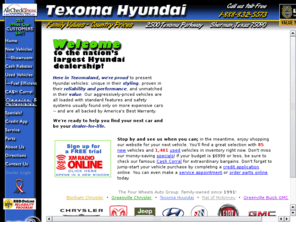 nortexhyundai.net: Sherman Texas Hyundai Dealers - Texoma Hyundai Home Page
Texoma Hyundai in Sherman Texas