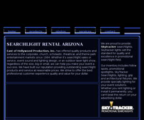 skytrackertampa.com: Searchlight Rental
searchlight rental in Arizona featuring Skytracker searchlights