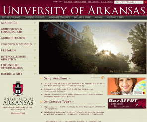 uark.edu: Home | University of Arkansas
University of Arkansas at Fayetteville