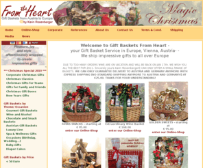 gift-baskets-austria.com: Gift Baskets for Europe by gifts Europe - your European Gift Basket Service
Gift Basket Service for Europe. Christmas Gift Baskets, Gourmet Gift Baskets, Wine Hampers, Baby Gifts, Christmas Treats to Europe. We ship your gifts all over Europe!