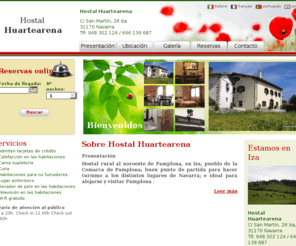 hostalhuartearenapamplona.com: Hostal Huartearena, Iza - Presentación
Hostal rural al noroeste de Pamplona, en Iza, pueblo de la Comarca de Pamplona; buen punto de partida para hacer turismo a los distintos lugares de Navarra; e ideal para alojarse y visitar Pamplona .