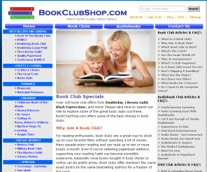 childrensbookclubdeals.com: Book Club Shop – Doubleday Book Club, Literary Guild Book Club, Black Expressions Book Club
Review the best book club offers from Doubleday, Literary Guild, Black Expressions, and more.