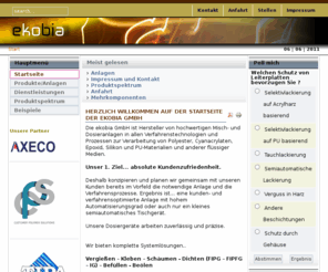 ekobia.com: Willkommen bei der ekobia GmbH
ekobia - Entwicklung, Konstruktion und Bau industrieller Anlagen