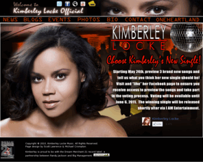 i-am-ent.com: Kimberley Locke Official
Official website for singer, songwriter, model and television personality Kimberley Locke