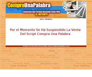 compraunapalabra.com: comprame una palabra,nube de palabras
El primer script de nube de palabras - Nuestro script provee las mejores caractersticas para generar enormes ingresos en tu nicho de mercado