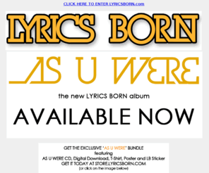 lyricsborn.com: LYRICS BORN - AS U WERE 10.26.10
