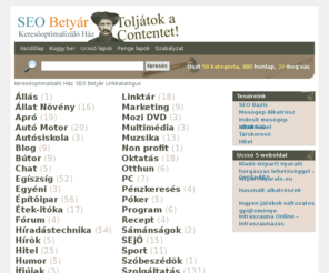 seobetyar.info: SEO Betyár Linkkatalógus
SEO Betyár linkkatalógus, keresőoptimalizáló ház. 
