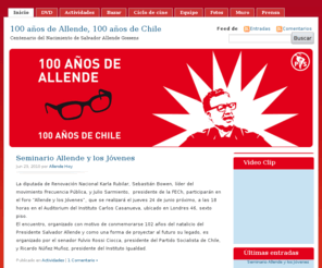 allendehoy.cl: 100 años de Allende, 100 años de Chile
Centenario del Nacimiento de Salvador Allende Gossens