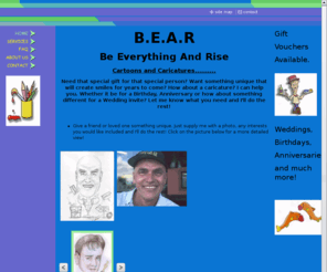 beeverythingandrise.com: B.E.A.R, caricatures, cartoons, cartoonists, wedding invites, cartoonists in Perth - Home
Cartoons and Caricatures for all occasions.