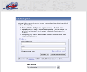 cs-servisforum.com: Czech & Slovak serviceforum
This is a discussion forum powered by vBulletin. To find out about vBulletin, go to http://www.vbulletin.com/ .