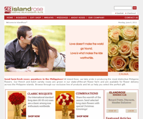 islandrose.net: Island Rose - Send Flowers to the Philippines. High quality gift delivery.
Send flowers Philippines, through Island Rose the largest supplier of flowers in the country. Send flowers to Philippines easily online all across the Islands.