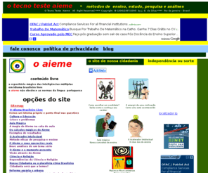 oaieme.com: METODOS DE ESTUDO E ANALISES-O Aieme-pesquisa escolar - calculos - resultados - htm
O Aieme- temas, pesquisa escolar, estudo,resultados, comentarios, metodos de estudo e analise, htm