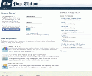 popedition.com: PopEdition
PopEdition is a tool that allows you to share the news and blog headlines that matter to you with your friends.
